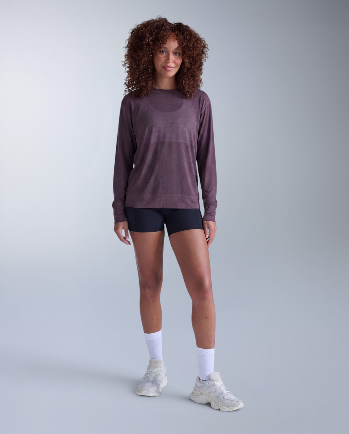ReLight Long Sleeve, Currant/White