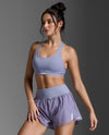 Aero Mesh Medium Impact Bra - Digital Lilac/White Reflective