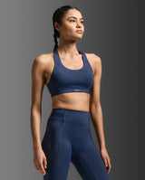 Aero Mesh Medium Impact Bra, Midnight/Midnight Reflective