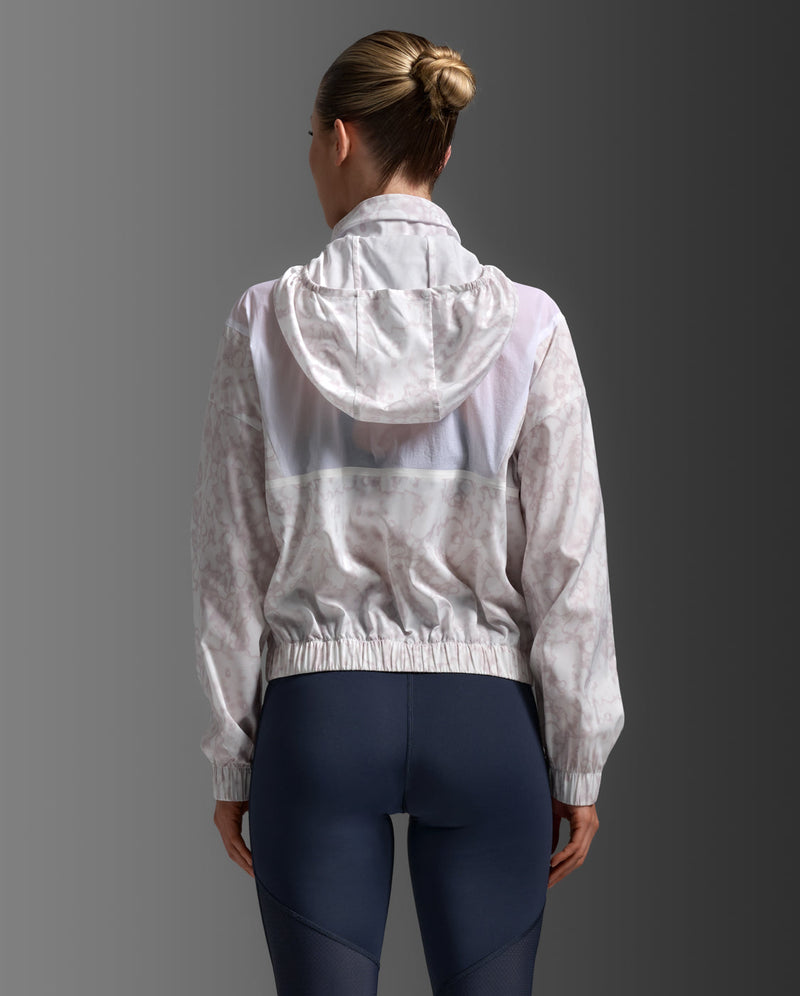 Aero Sheer Windbreaker, White Breccia/White Reflective