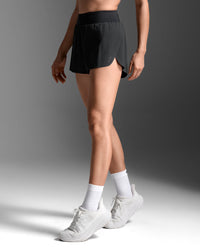 Light Speed Hi-Rise 3 Inch Shorts, Black/ Black Reflective