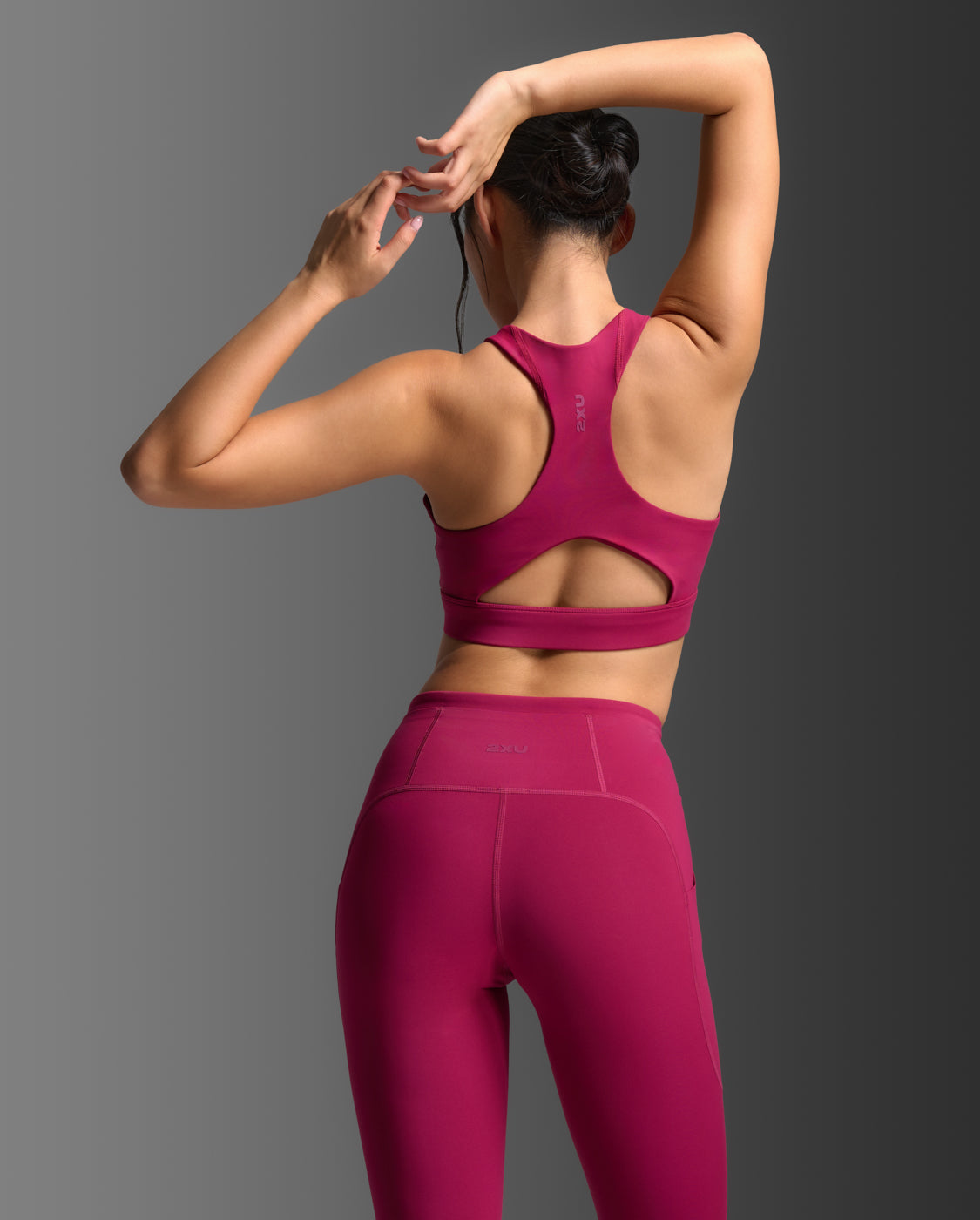 Bio Nylon Longline Bra, Merlot/Merlot