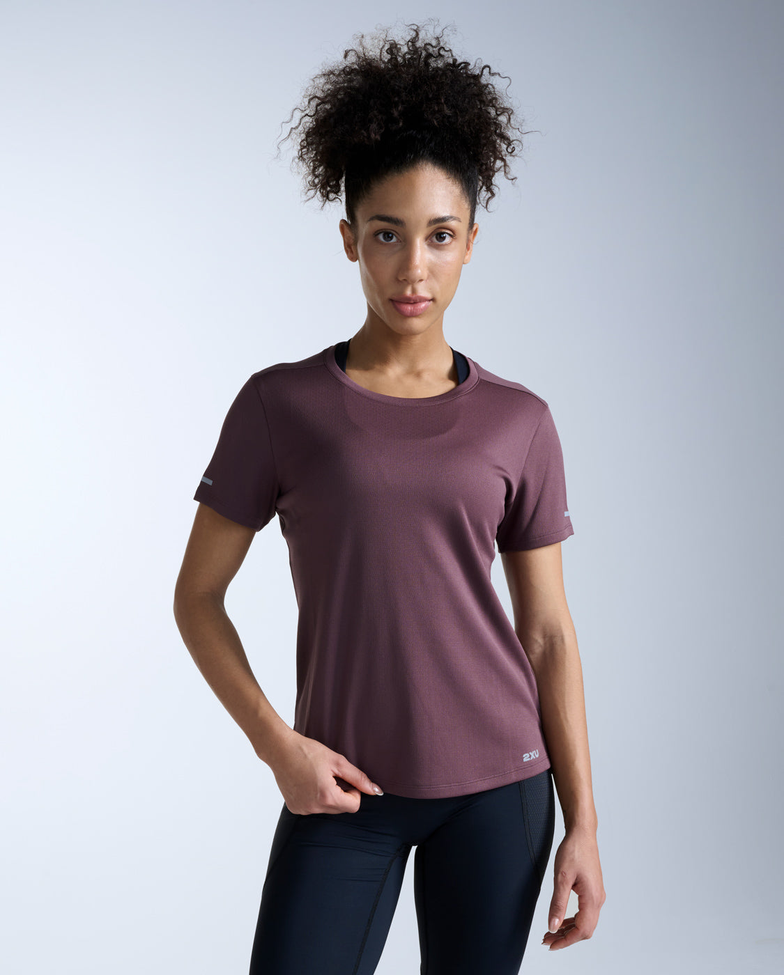 Aero Tee, Currant/Silver Reflective