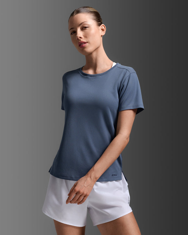 Aero Mesh Tee, Indigo/Indigo Reflective
