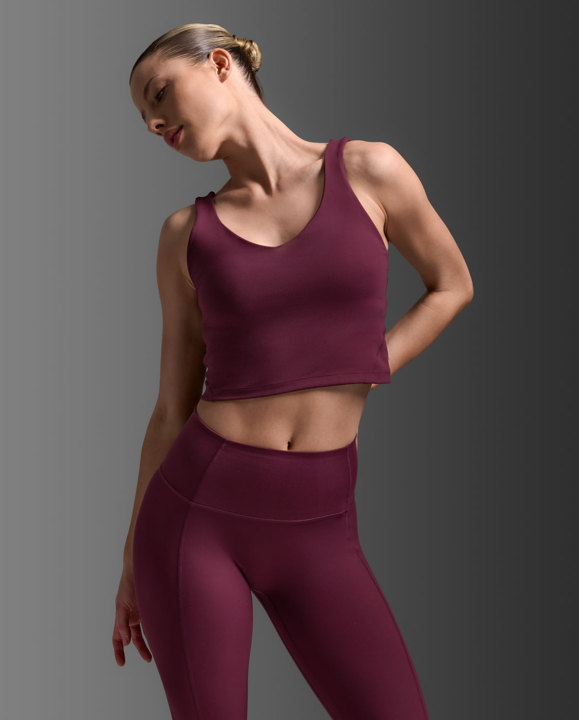 Fluid Longline Bra, Amaretto/Amaretto