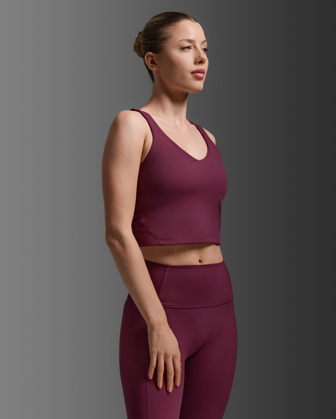 Fluid Longline Bra, Amaretto/Amaretto