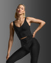 Fluid Longline Bra - BLACK/BLACK