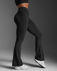 Fluid Hi-Rise Flare Pants, Black/Black