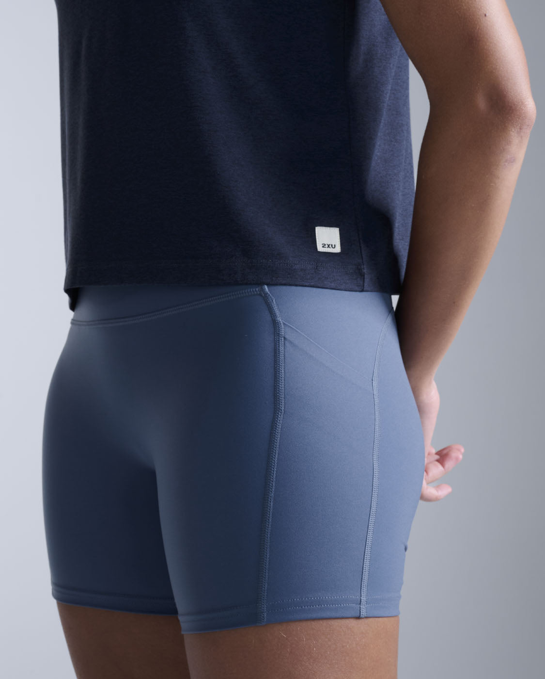 Form Soft Jersey Relaxed Tank, Midnight/White