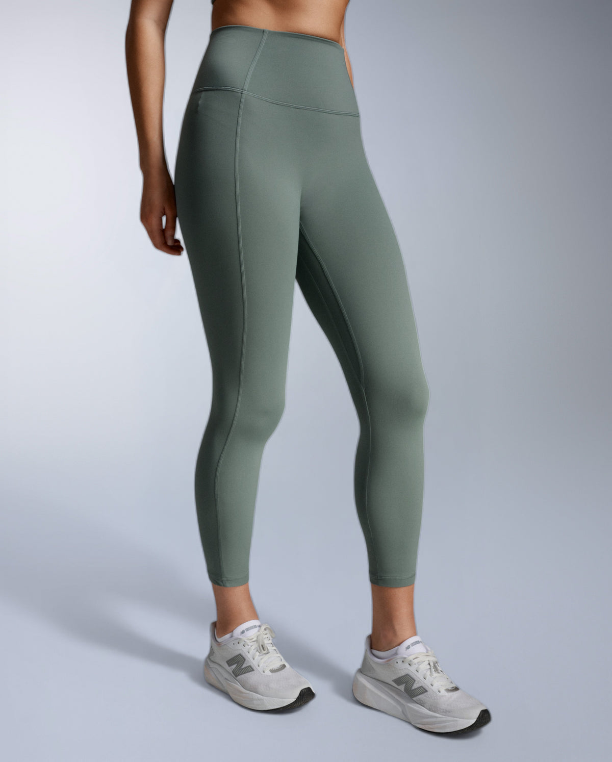 Fluid Hi-Rise 7/8 Tights, Olive Leaf/Olive Leaf