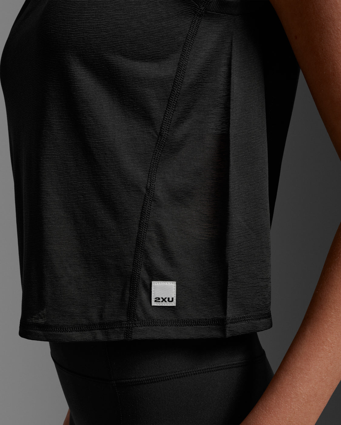 Relight Crop Tank, Black/White