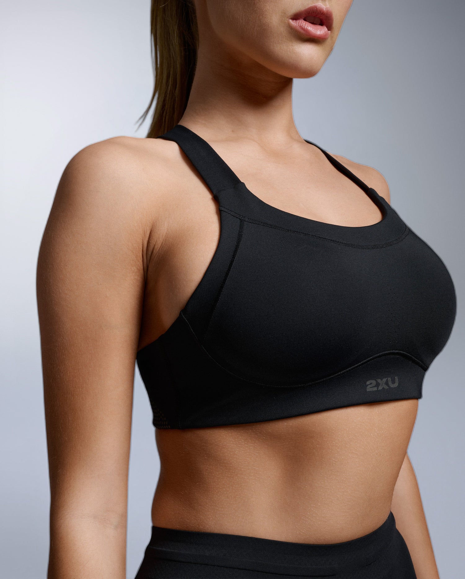 Light Speed High Impact Bra, Black/ Black Reflective