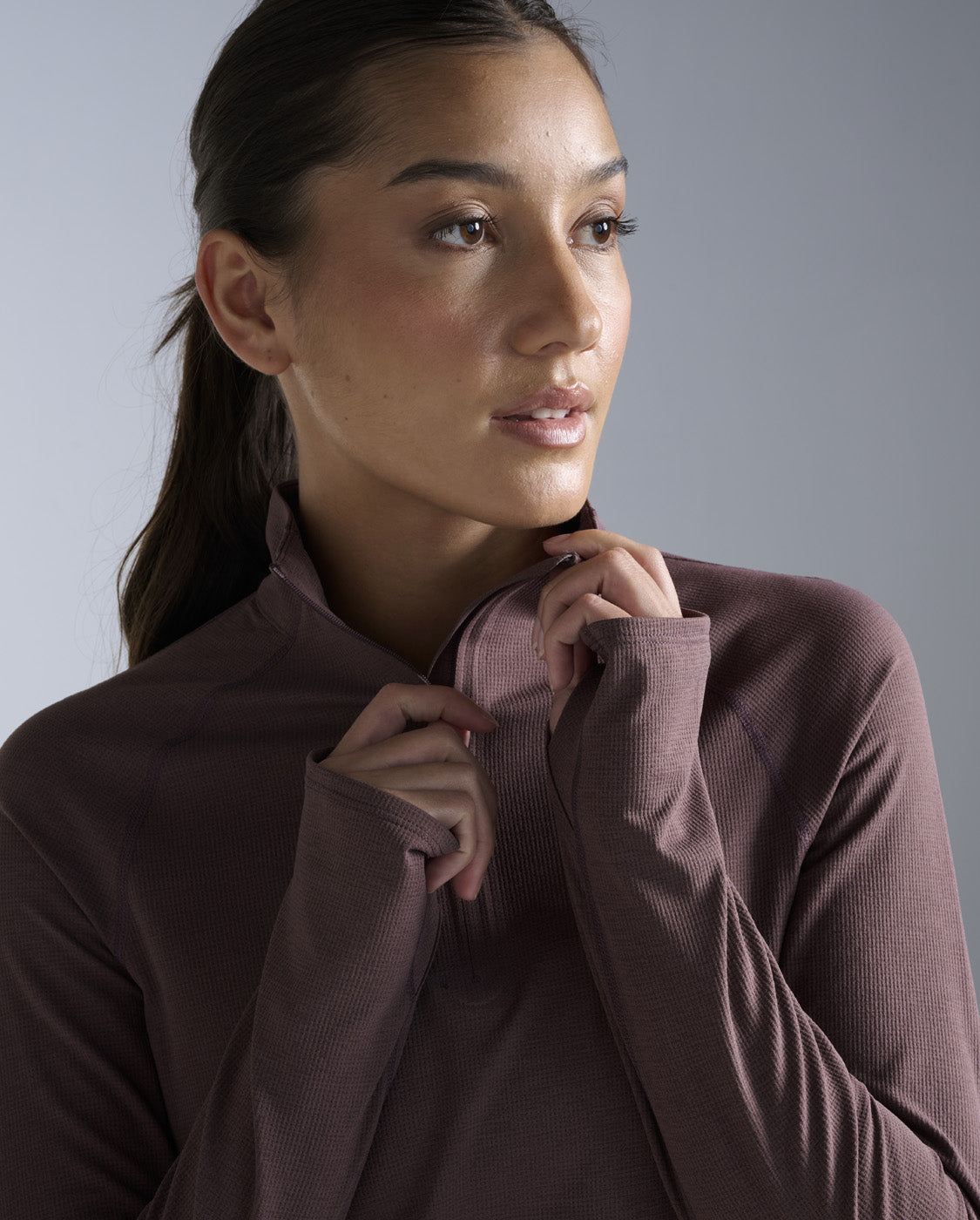 Aero Trail 1/2 Zip, Currant/Silver Reflective