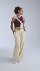 Wonderluxe Sand Washed Wide Leg Pants, Mojave Desert/White