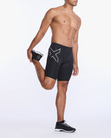 Aero Vent Compression Shorts, Black/Silver Reflective