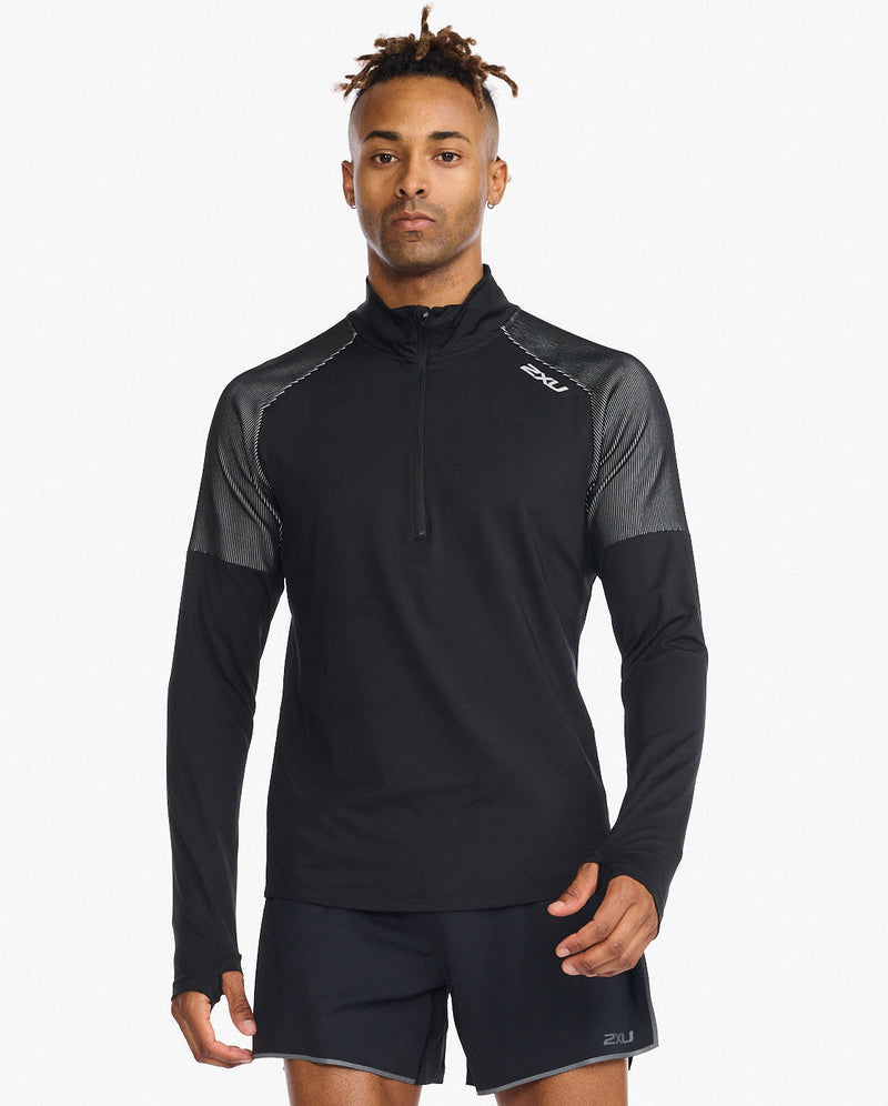 Light Speed 1/2 Zip, Black/Silver Reflective