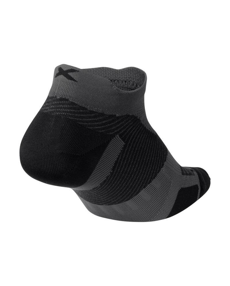 Vectr Ultralight No Show Compression Socks, Titanium/Black