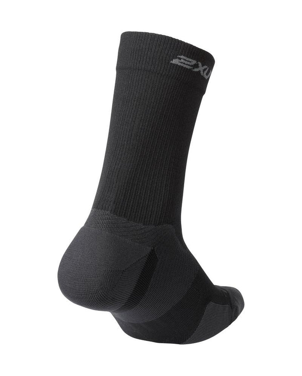 Vectr Cushion Crew Compression Socks, Black/Titanium