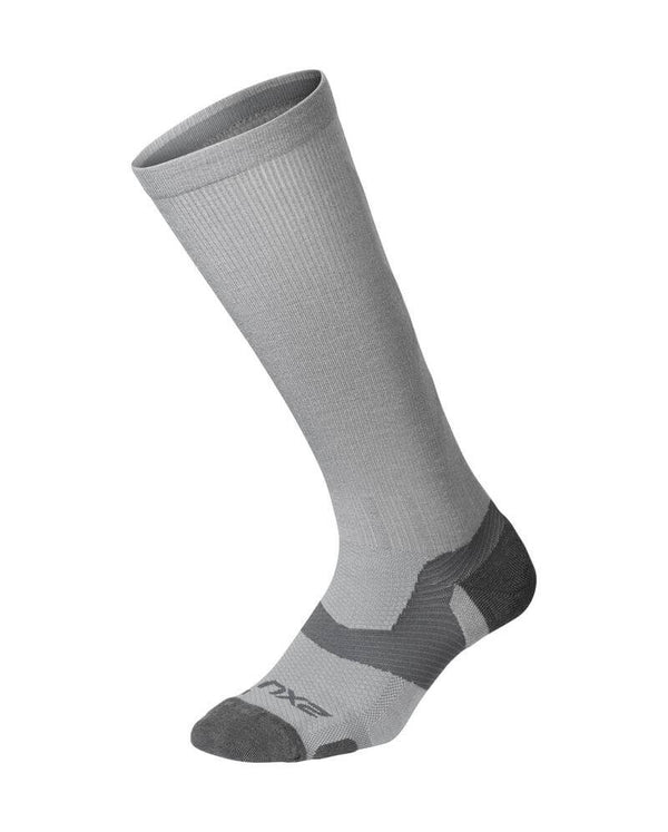 Vectr Merino Light Cushion Full Length Compression Socks, Grey/Grey