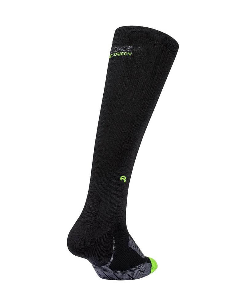 Knee Length Compression Socks For Recovery, Black/Grey