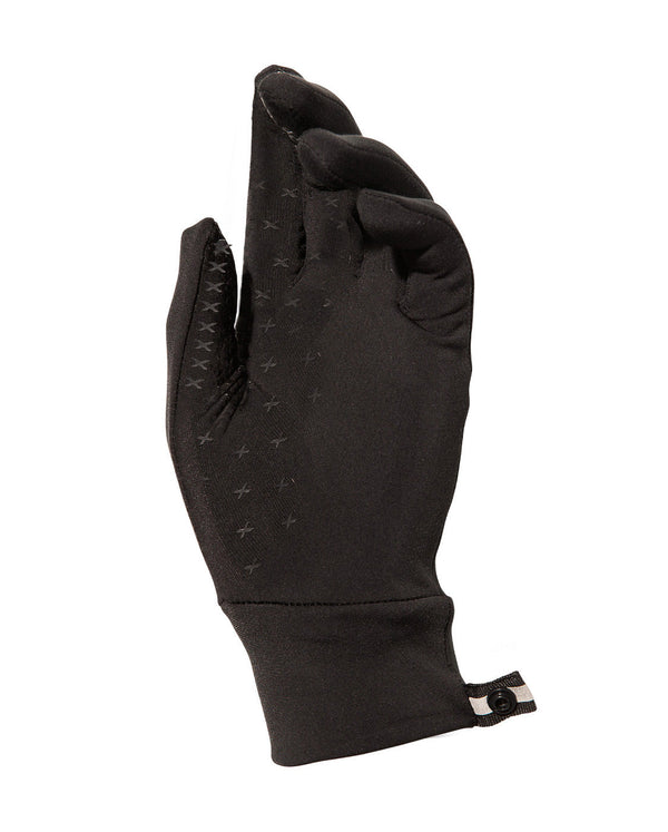 Run Gloves, Black/Silver