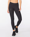 MOTION MID-RISE COMPRESSION TIGHTS - BLACK/DOTTED BLACK LOGO