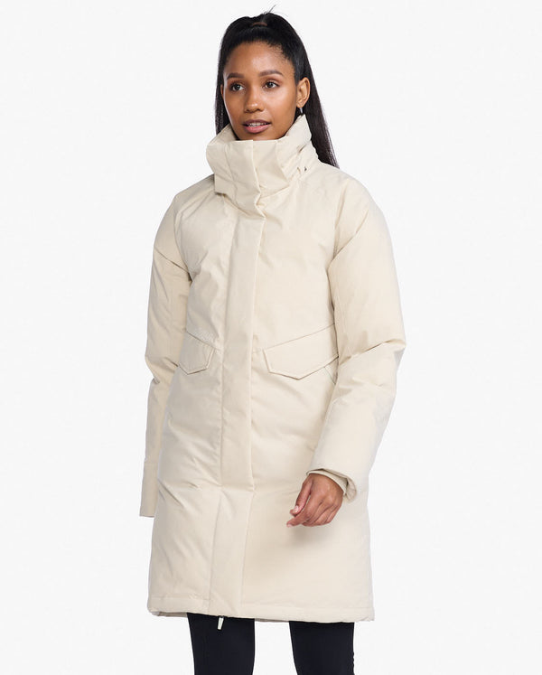 Commute Insulation Longline Jacket
 
 , Linen/white