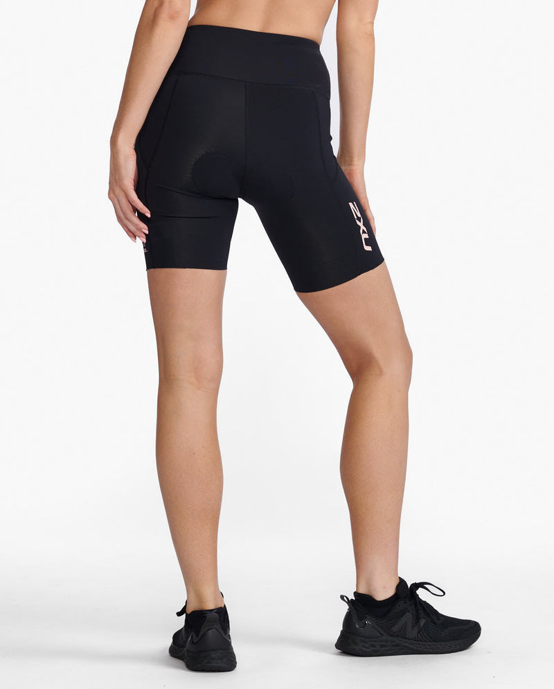 Aero 7" Tri Shorts, Black/Peach Whip